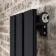 Faro Matt Black Single Flat Panel Vertical Radiator 1600x210mm