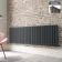 Faro Anthracite Double Flat Panel Horizontal Radiator 600x1820mm
