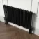 Athens Matt Black Double Column Horizontal Traditional Radiator 600x1010mm