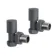 Angled Anthracite Manual Radiator Valves (Pair) Standard 15mm