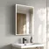 Esme Matt Black Illuminated LED Recessed Mirror Cabinet 700x500mm
