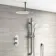 Ballina Premium Ceiling Chrome Round Thermostatic Shower Set - 300mm Head & Slider Shower