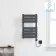 Santorini Electric Anthracite Flat Panel Heated Towel Rail 650x400mm