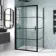 London Matt Black Grid 6mm Bifold Shower Enclosure 1000x700mm