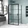 London Matt Black Grid 6mm Bifold Shower Enclosure 1000x700mm