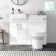 Harper Gloss White Combination Vanity Basin & Miami Toilet 1000mm