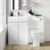 Trent Gloss White Combination Vanity Basin and Atlanta Toilet 1100mm - Left Handed