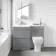 Trent Stone Grey Combination Basin Drawer and Atlanta Toilet 1100mm - Left Handed