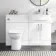 Harper Gloss White Combination Vanity Basin and Aruba Toilet 1200mm - Right Handed
