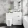 Avon Gloss White Combination Basin Drawer and Boston Toilet 1100mm