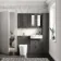 Monaco Graphite Grey Combination Vanity Traditional Basin and Boston Toilet 1200mm