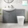 Capri Fog Grey Combination Vanity Basin and Houston Toilet 1350mm - Chrome Handles