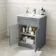 Milos Fog Grey Basin Vanity 600mm - Chrome Handles