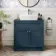 Milos Navy Blue Vanity with Troy Basin 800mm - Brushed Handles