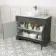 Lucia Graphite Grey Vanity with Marble Top & Oval Counter Top Basin 1030mm