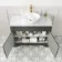 Lucia Graphite Grey Vanity with Marble Top & Oval Counter Top Basin 1030mm - Brass Knurled Handles