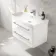 Omaha Gloss White Wall Hung Basin Drawer Vanity 800mm