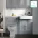 Monaco Dove Grey Combination Vanity Basin with Marble Top 1200mm (Excludes Pan & Cistern)