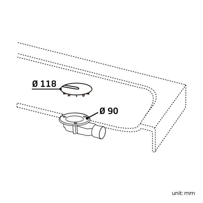 Wirquin Brushed Brass Slim Dome Only