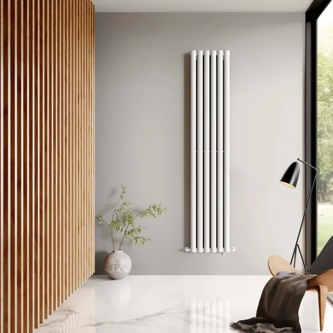 Marbella White Double Oval Panel Radiator 1800x360mm