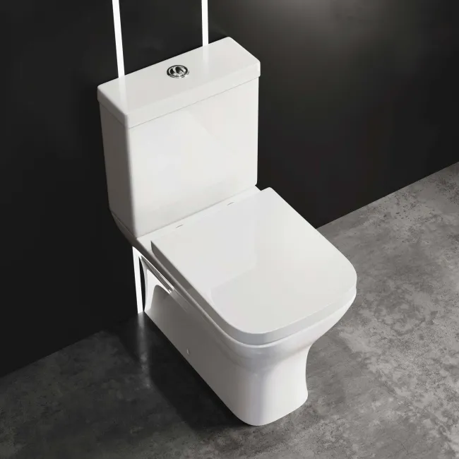 Atlanta Fully Back to Wall Close Coupled Toilet & Pedestal Basin Set