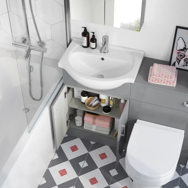 Quartz Stone Grey Combination Vanity Basin and Denver Toilet 1050mm