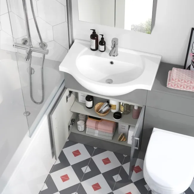 Quartz Stone Grey Combination Vanity Basin and Seattle Toilet 1150mm