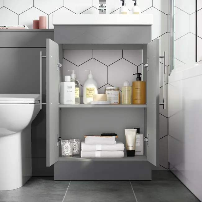 Avon Stone Grey Combination Vanity Basin and Aruba Toilet 1000mm