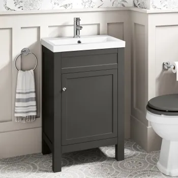 Bermuda Graphite Grey Basin Vanity 500mm