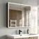 Esme Matt Black Illuminated LED Mirror Cabinet With BLUETOOTH Speaker 700x800mm