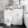 Mersey Gloss White Combination Vanity Basin and Seattle Toilet 1000mm