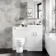 Mersey Gloss White Combination Vanity Basin and Seattle Toilet 1000mm