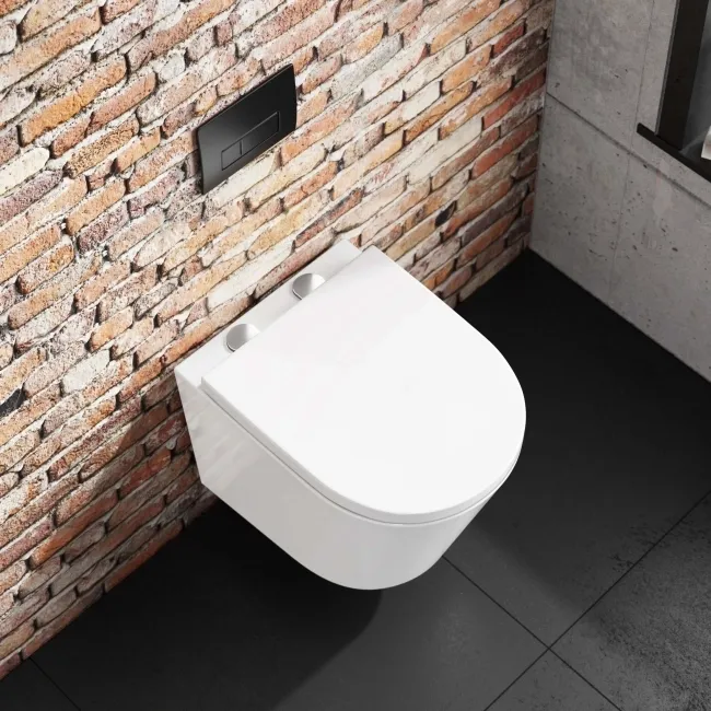 Boston Rimless Wall Hung Toilet With Premium Soft Close Seat