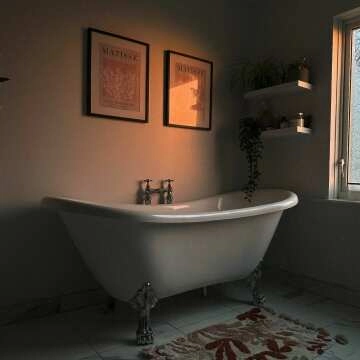 Tonbridge 1750mm Roll Top Bath - Chrome Claw Feet