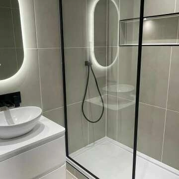 Galway Premium Matt Black Square Thermostatic Shower Set - 300mm Head & Hand Shower