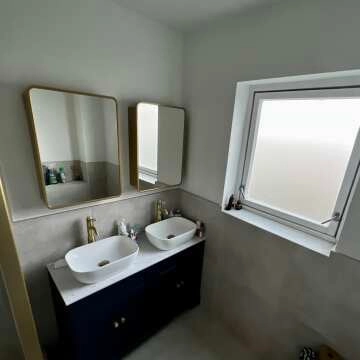 Olivia Matt Brass Mirror Cabinet 710x500mm