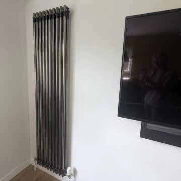 Athens Raw Metal Double Column Vertical Traditional Radiator 1800x470mm