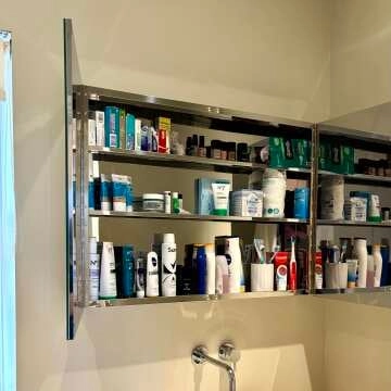 Elena Stainless Steel Mirror Cabinet 600x800mm