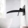 Eden Matt Black Waterfall Wall Mounted Basin Mixer Tap