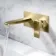 Soar Brushed Brass Wall Mounted Basin Mixer Tap