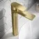 Glen Brushed Brass High Rise Basin Mixer Tap