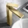 Dart Brushed Brass High Rise Basin Mixer Tap