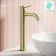 Selma Brushed Brass High Rise Basin Mixer Tap