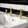 Nairn Traditional Brushed Brass Hot & Cold Basin Taps