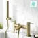 Wye Brushed Brass Bath Filler & Handheld Shower
