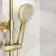 Ballina Round Brushed Brass Thermostatic Bath Filler Shower Set