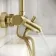 Ballina Round Brushed Brass Thermostatic Bath Filler Shower Set