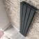 Faro Anthracite Double Flat Panel Vertical Radiator 1800x280mm