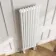 Athens White Double Column Vertical Traditional Radiator 1500x380mm