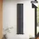 Marbella Matt Black Single Oval Panel Radiator 1800x360mm